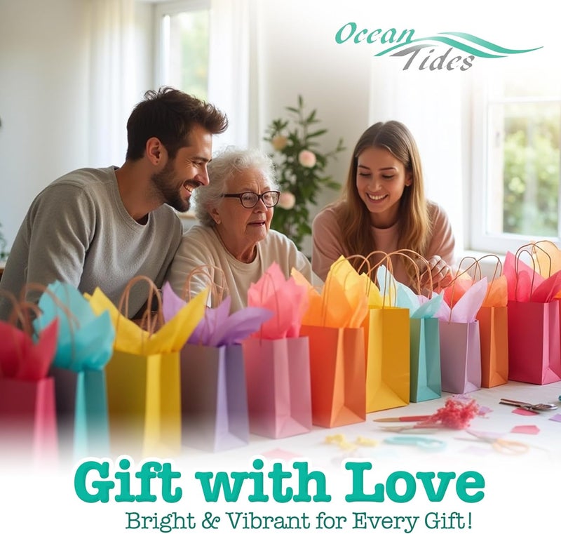 Ocean Tides Premium 100 Sheets (14 x 20 Inches) Valentine’s Wrapping Paper – 25 Colors Gift Wrapping Tissue Paper Bulk for Romantic Gifts & Birthdays – Colored Tissue Papers for Gift Bags, Assorted - Image 4